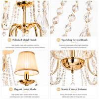 Lampe suspendue LED étanche d'extérieur, style européen vintage, abat-jour en tissu jaune citron décoratif pour cours et jardins