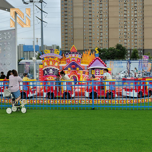 <span class=keywords><strong>Tren</strong></span> Eléctrico Familiar para Niños, 12 Asientos, 6 Cabinas, 4.5kw, Acero FRP, Atracciones para Parques <span class=keywords><strong>de</strong></span> Diversiones Interiores y Exteriores, Certificado CE, Venta Directa - Product Image 5