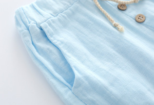 Best Selling Premium Boys Solid Color Cotton Double-layer Yarn Casual Pantyhose <b>Turkey</b> Pants for Kids - Product Image 3