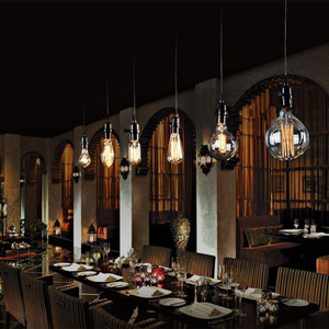 Rõ ràng minh bạch <span class=keywords><strong>G95</strong></span> hình dạng 4Watt <span class=keywords><strong>LED</strong></span> RETRO Edison ngắn <span class=keywords><strong>Filament</strong></span> bóng đèn cho Nhà hàng quán bar quán cà phê - Product Image 1