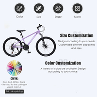 Vélo de montagne en alliage d'aluminium 24, 26, 27,5 pouces, best-seller d'usine OEM, pas cher, avec fourche antichoc à disque, VTT pour femmes et adultes