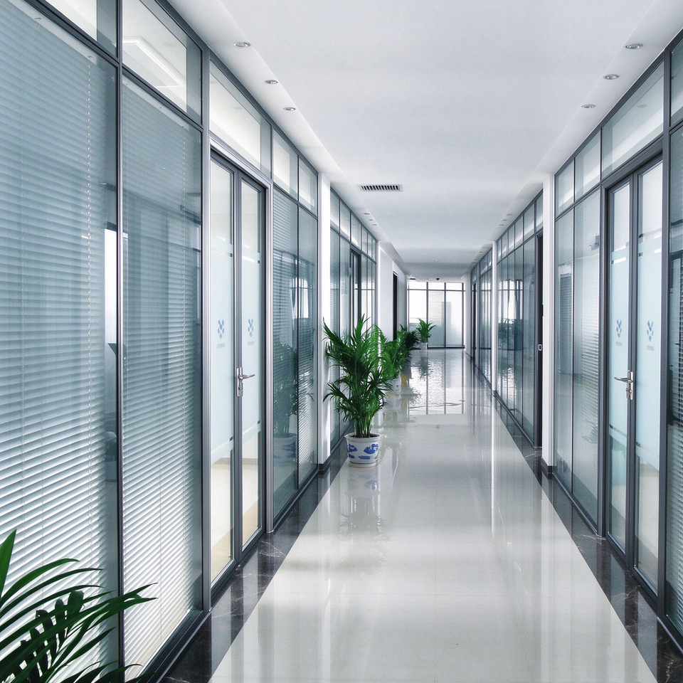 Hidden Frame Glass Partition with Integrated Blinds for Office Hotel ...