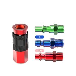Raccord rapide à filetage interne 1/4 NPT, style américain, aluminium anodisé, 3 en 1, type ARO T M, accessoires pour outils pneumatiques, pièces - Product Image 3
