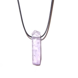 Zooying <span class=keywords><strong>collana</strong></span> rettangolare in pietra di ametista quarzo rosa <span class=keywords><strong>acquamarina</strong></span> cristallo naturale <span class=keywords><strong>con</strong></span> pelle nera - Product Image 2