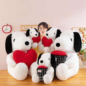 Lindos Peluches de Felpa de <span class=keywords><strong>Snoopy</strong></span> con Diseño de Corazón de Flores, Juguetes de Peluche Grandes y Suaves para Regalo del Día de San Valentín - Product Image 2