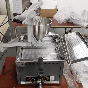 Machine à beignets compacte de bureau la plus vendue, <span class=keywords><strong>friteuse</strong></span> à beignets automatique en acier inoxydable 304, petite boulangerie, camion de nourriture - Product Image 5