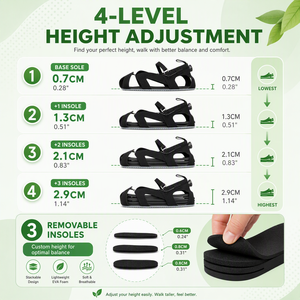 Équilibreur de chaussure à réglage rapide pour botte de <span class=keywords><strong>marche</strong></span>, rehausseur de pied ambidextre à 3 niveaux réglables en hauteur pour la différence de longueur des jambes - Product Image 4