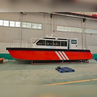 Bateau à moteur catamaran en aluminium de 11,5 m, bateau de patrouille et de sauvetage en alliage d'aluminium avec un design moderne