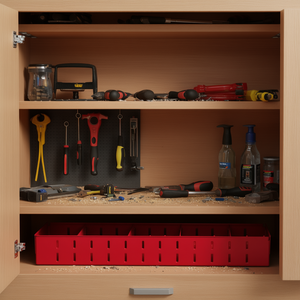 Rac1 Tool <b>Storage</b> Tray 5003 Red Metal Organizer For <b>Workshop</b> Cabinet Use - Product Image 3