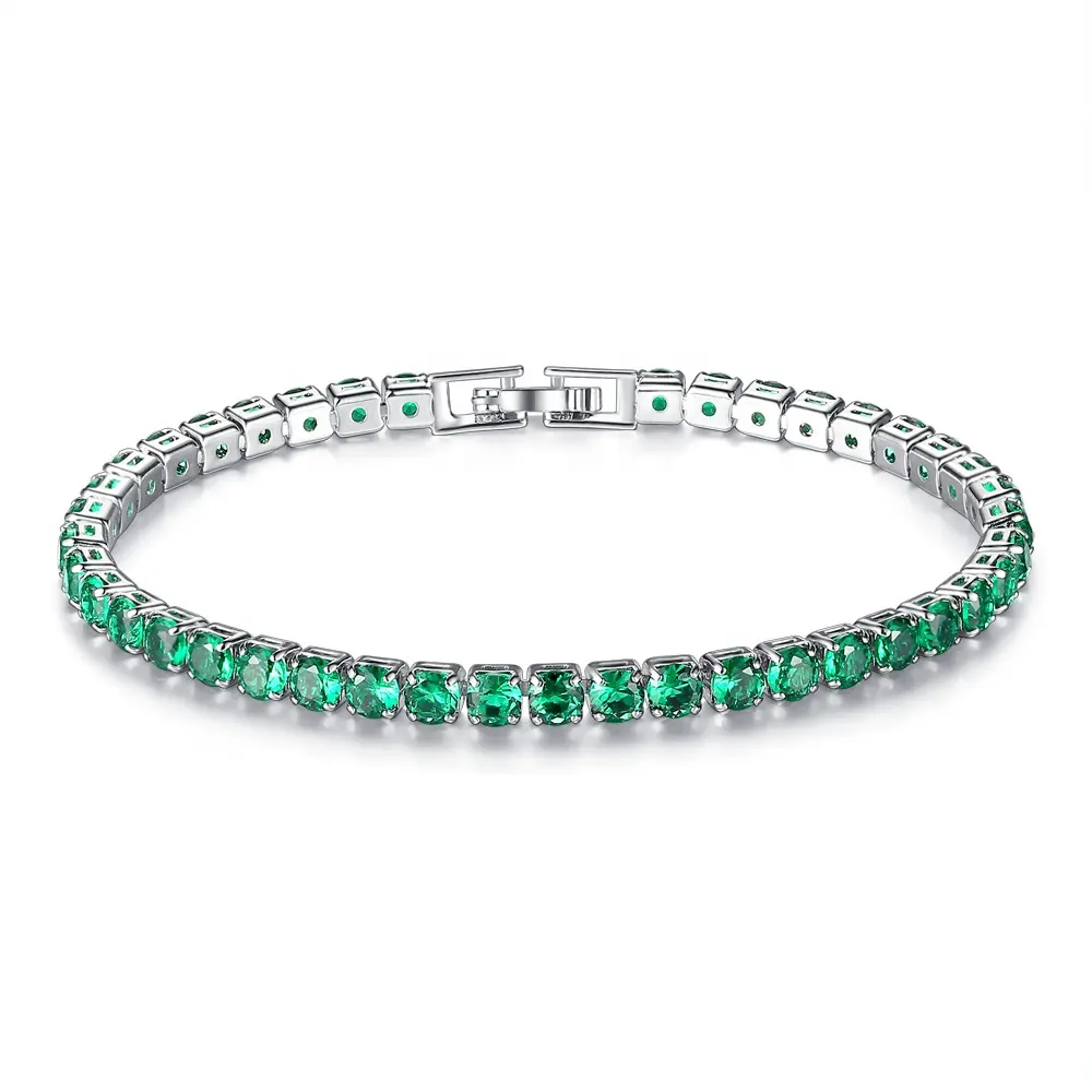 Hip-hop Jewelry Full Diamond Zircon Bracelet Fashion Fashionable Ladies 4MM Tennis Bracelet