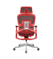 Chaise de bureau exécutive ergonomique de luxe avec dossier réglable haut et bas, accoudoirs 4D ajustables et entièrement en maille, confortable pour la maison