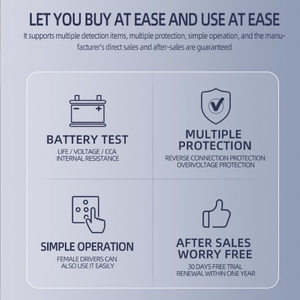 TK-100 <span class=keywords><strong>Auto</strong></span> Batterij <span class=keywords><strong>Tester</strong></span> 12V 24V Digitaal Voertuig Aanzwengelen Opladen Scanner Diagnostische Batterij Meting Analysator - Product Image 2