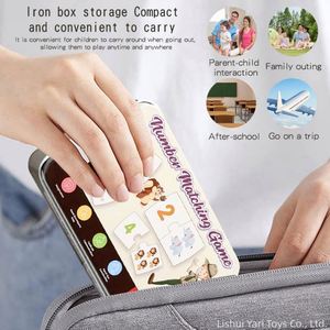 Juguete de Matemáticas Tempranas con Temática de Animales Adorables, Rompecabezas de Madera para Emparejar Números, Rompecabezas de Números y Conteo con Autocorrección - Product Image 6