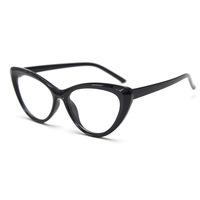 Bingkai Kacamata Miopi TR90 Ringan Model Cat-Eye Trendi Fashionable Unisex Retro Polos Grosir Kacamata