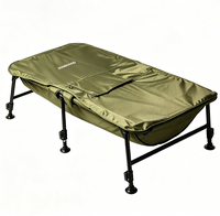 XINGCHAO Berceau de pêche à la carpe pliable avec pieds réglables, en tissu Oxford imperméable, lit de protection pour poissons avec sac de rangement