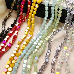 Cuentas de vidrio, venta al por mayor, cuentas de vidrio redondas planas de cristal, accesorios DIY, cuentas de cristal súper brillantes para la fabricación de joyas - Product Image 1