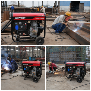 Generador de Soldadura Diésel Silencioso 2 en 1 de 5.5kW 180A con ATS, Soldador Móvil y Generador de Energía para Obras de Construcción Remotas - Product Image 4