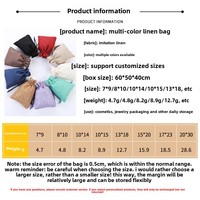 Çay poşeti için özelleştirilebilir keten çanta kültür oyuncak takı depolama baskılı Logo Flap cep pantolon ambalaj geri dönüşümlü hediye