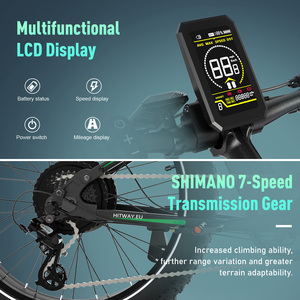 Khuyến mãi HOT! Kho hàng EU/UK HITWAY BK9S 48V 15Ah Bán buôn Xe đạp điện leo núi bánh béo 26 inch đa địa hình, xe đạp điện CE, mô tơ bánh sau - Product Image 5