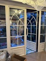 Puerta Arqueada de Acero, Fabricante de Fábrica, Diseños Seguros Personalizados, Estilo Francés Moderno, Exterior Delgado, Aislamiento Acústico, Resistente a la Corrosión