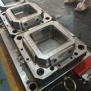 Sell Well 2 Cavity Plastic <b>Square</b> Lunch Box Takeaway Container Plastic Fruit Box Injection Mold Plastic Injection Mould Plastic - Product Image 5
