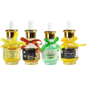 Factory Supply OEM ODM 24K Gold Liquid Pure Perfume Collagen/VC/VE/Aloe Facial Oil Anti Aging Facial Serum