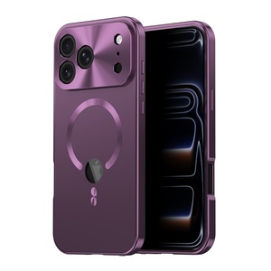 เคสโทรศัพท์แม่เหล็กอะลูมิเนียมแบบด้าน สำหรับ iPhone 18 14 15 16 17 Pro Max พร้อมฟิล์มกันรอยแบบป้องกันความเป็นส่วนตัว ป้องกันแรงกระแทก - Product Image 1