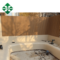 Revêtement mural en co-extrusion, bardage extérieur en composite plastique, panneau mural WPC rainuré imperméable pour jardin