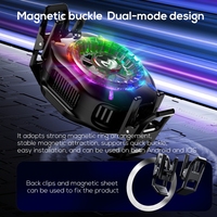 Vente à chaud MEMO CX10 Ventilateur de refroidissement mobile Affichage numérique Frozen Phone Cooler Cool RGB Light pour les jeux mobiles