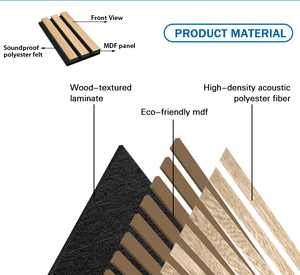 Akupanel木製スラット音響パネルホテル用モダンデザインスタイルホームスタジオ防音3Dモデルグラフィックデザイン - Product Image 5