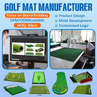 Tapis de frappe de golf antidérapant en velours, intérieur/extérieur, suivi de la trajectoire de swing, détection de la trajectoire, fond en caoutchouc remplaçable, 30x40cm