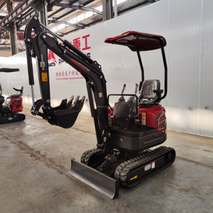 Miniexcavadora de cadenas Rhinoceros XN16 de 1.5-2 toneladas con motor Yanmar, caja de cambios PLC, bomba hidráulica, motor y cucharón de 0.045m para uso doméstico con 1 año de garantía. - Product Image 2