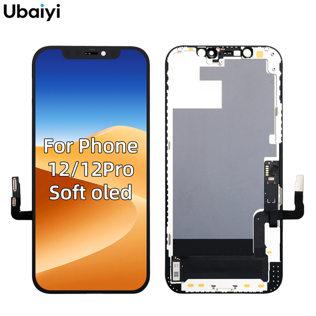 Soft OLED Display Screen Assembly for iPhone 12 12 Pro LCD Replacement Panel 6.61Inch In-cell Touch Digitizer