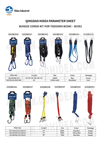 HIDEA BC040 - BC051 Kit de Cuerdas Elásticas de Amarre Multicolor, Cuerdas Elásticas Ajustables con Ganchos para Entrenamiento de Fuerza y Resistencia - Product Image 2