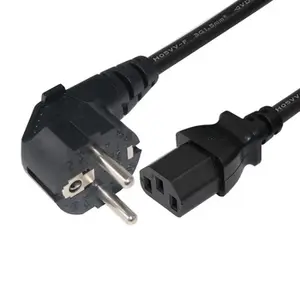 European Standard eu plug power cord CE7/7 power cable VDE approved EU 3pin C13 medical grade power cords