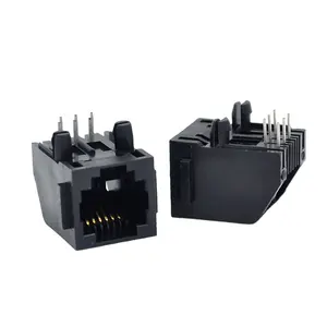全塑料RJ12 6P6C模块化插孔RJ12印刷电路板连接器