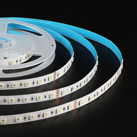 SMD 5050 60 LED lampu Strip RGB 4in1 DC24V14W/M RGBW PCB putih hangat 12mm 5m lampu senar fleksibel