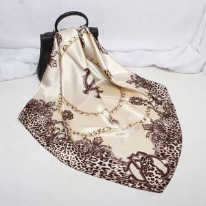 Colorful Classic Style Leopard Cashew Printed 90 cm Polyester Autumn <b>square</b> <b>Scarf</b> Muslim Hijab Kerchief Women YHK0068 - Product Image 5
