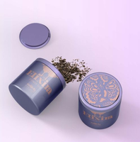 Boîtes rondes en métal personnalisées, mini boîtes d'emballage rondes pour café et thé avec bouchons intérieurs et couvercles, boîtes rondes en métal