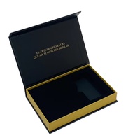 Boîtes en papier personnalisées de luxe avec logo, boîte à bijoux rigide noire avec couvercle magnétique