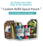 Sachet Doypack Personnalisé Imprimé 250ml 500ml 1L pour Lessive, Pochette à Bec Verseur, Emballage Compressible pour Shampoing, Recharge de Savon Liquide pour les Mains