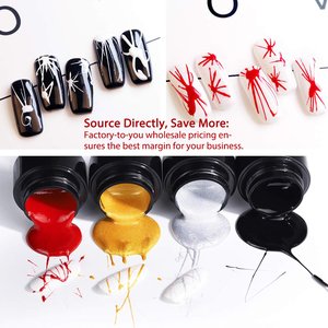 Gel de Pintura de <span class=keywords><strong>Uñas</strong></span> de Color Neón Negro Blanco Plateado Dorado al por Mayor, Gel de <span class=keywords><strong>Uñas</strong></span> UV, Esmalte de <span class=keywords><strong>Uñas</strong></span> en Gel para Salón de <span class=keywords><strong>Uñas</strong></span> - Product Image 3