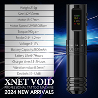 XNET Void 1800mAh affichage numérique 2.4-4.2mm course réglable professionnel sans fil tatouage stylo Machine pour artiste Body Art