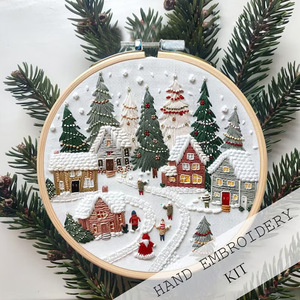 New Christmas <b>Embroidery</b> Punch Needle <b>Kit</b> Custom Cross Stitch <b>Embroidery</b> Sets <b>for</b> <b>Beginners</b> DIY Craft <b>Kit</b> Christmas Decoration - Product Image 6