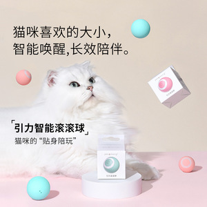 Juguete para Gatos con Bola Rodante Inteligente Gravity, de Goma Rosa, con Sonido, para Entretenimiento Autónomo - Product Image 3