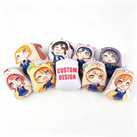Mini oreiller tissé personnalisé avec photos de poupées, breloque de sac, jouet super doux et moelleux, porte-clés, cadeau gratuit, thème anime et dessin animé