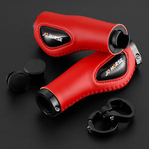 Poignées de guidon de vélo Johorse 25,4 mm en silicone liquide rouge avec coussinets de paume pour VTT, confort et absorption des chocs - Product Image 3