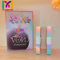 Cartes de tarot Lenormand holographiques personnalisées OEM, impression offset, divination par la lecture des cartes, jeu personnalisé avec boîte à couvercle et base
