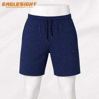 Shorts en molleton mélangé laine mérinos pour homme, 280 g/m², respirant, taille élastique, uni, décontracté, pour sports de plein air, voyage, personnalisable