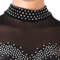 Q343 femmes robe de danse moderne salle de bal Standard grande balançoire strass Performance compétition valse robe 100% Polyester